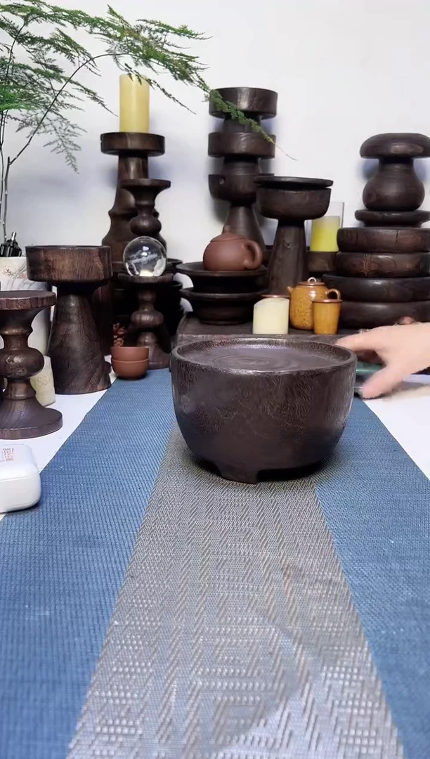 香樟木侘寂风碳化木器