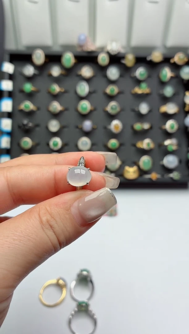 银S925镶嵌戒指翡翠.