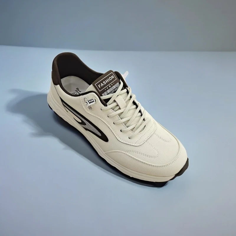 50788男士时尚牛皮休闲运动鞋男款百搭舒适懒人 系带透气