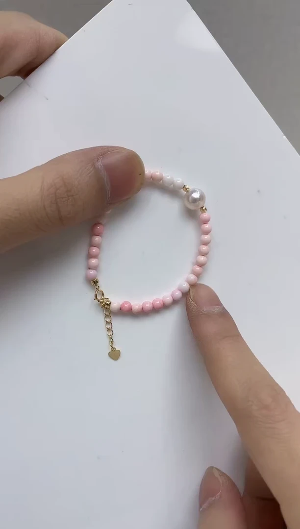 银S925镶嵌手链海水珍珠