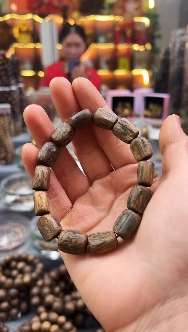 沉香手串棋楠东江绿单圈
