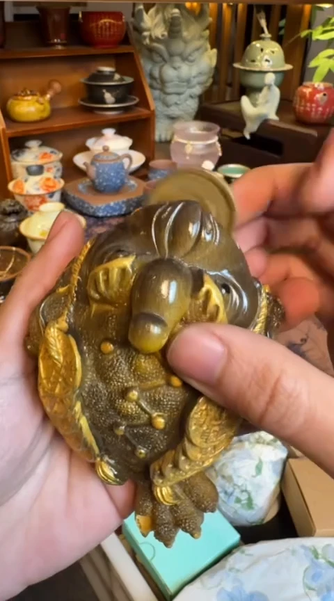 摆件陶茶具茶具茶具变色金蝉