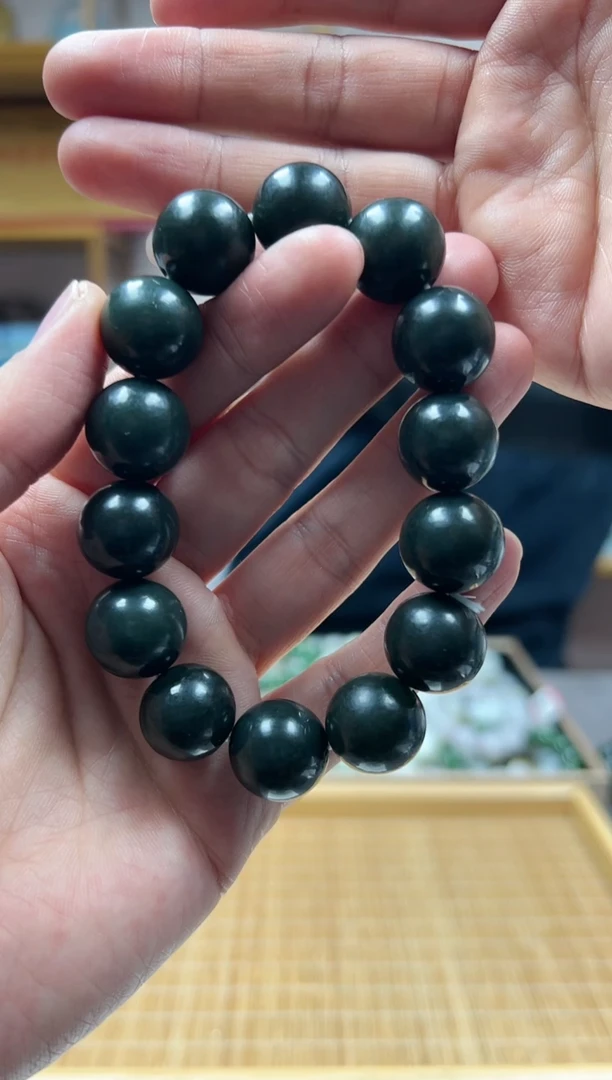 【闪购商品】和田玉手链未镶嵌16塔青