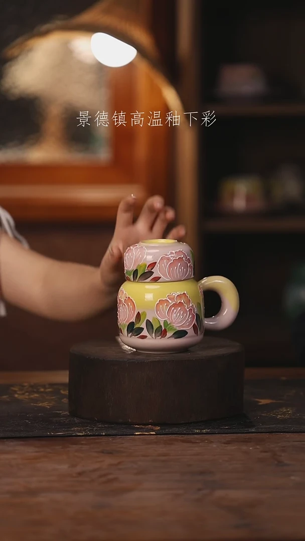 陶瓷景德镇高温釉下手绘陶瓷156