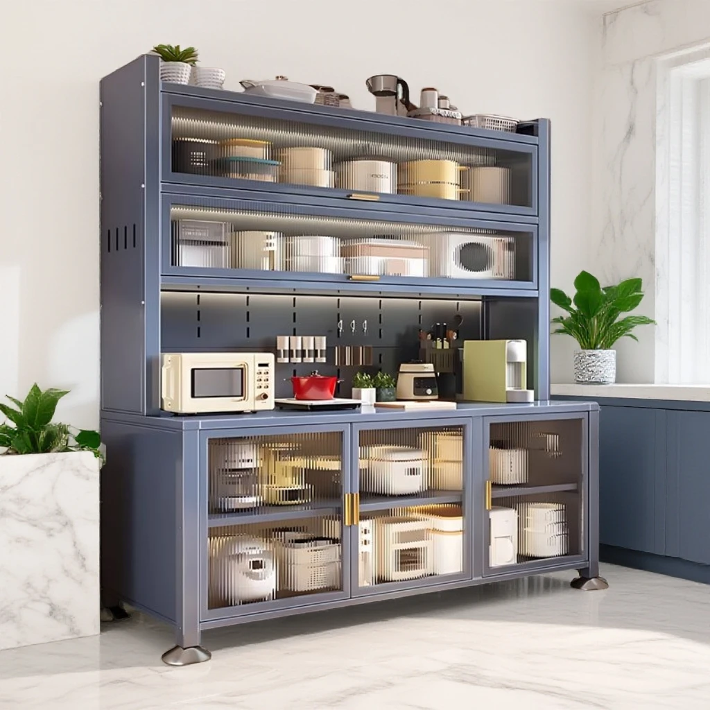 餐边柜靠墙一体柜厨房橱柜碗柜储物柜客厅新款餐边柜一体靠墙轻奢