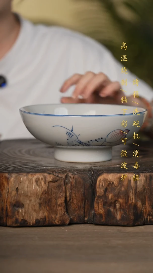 瓷片景德镇高温釉下彩可微波烤箱洗碗机