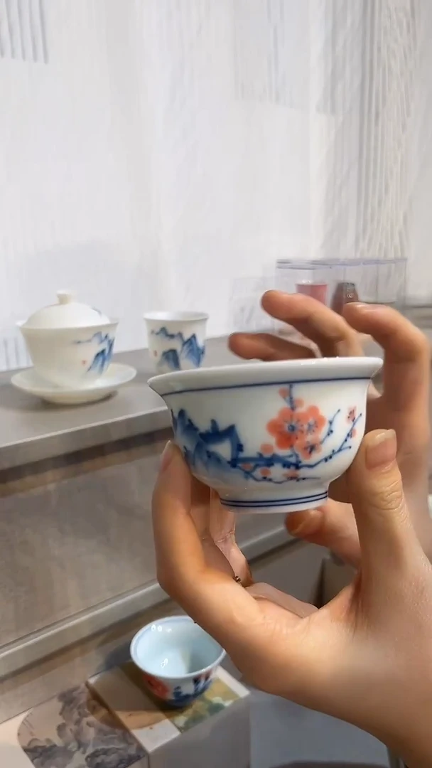 景德镇高温瓷梅花小压手