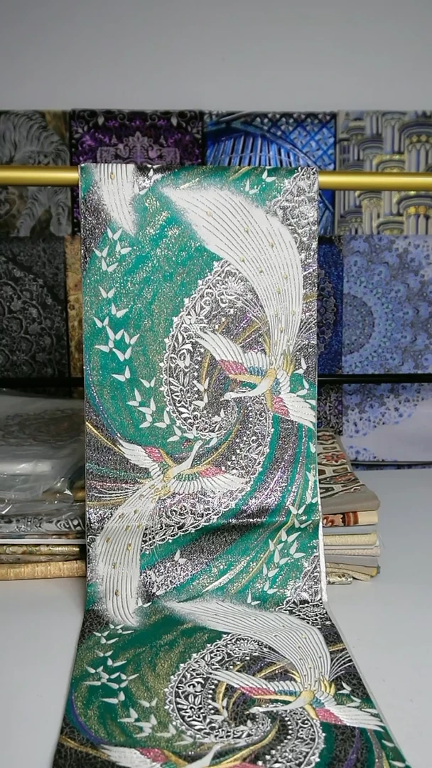 织绣织锦3彩金织孔雀