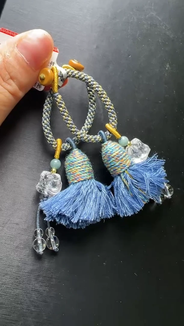 车挂未镶嵌水晶白水晶狮狮如意挂件 多样性发一