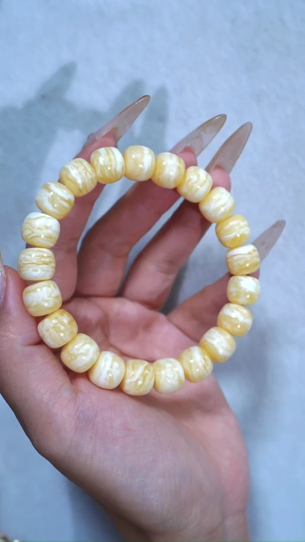 手链蜜蜡未镶嵌典藏级11.5mm教科书虎皮纹千层雪