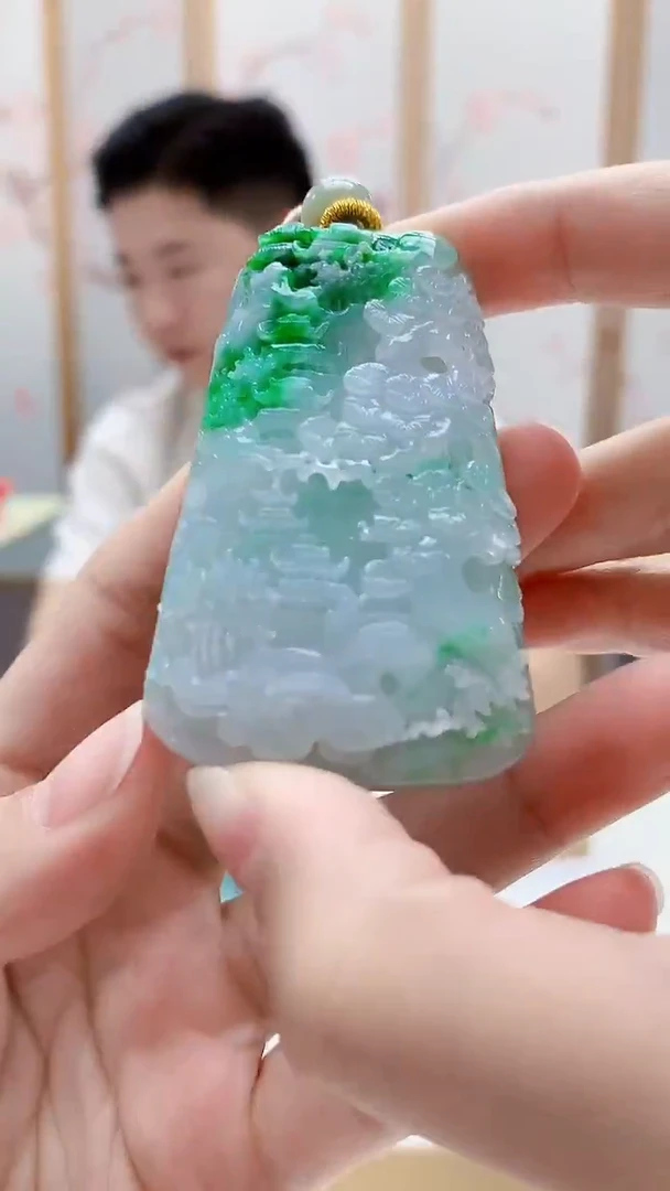 未镶嵌定制翡翠4917lr-毛货挂件148