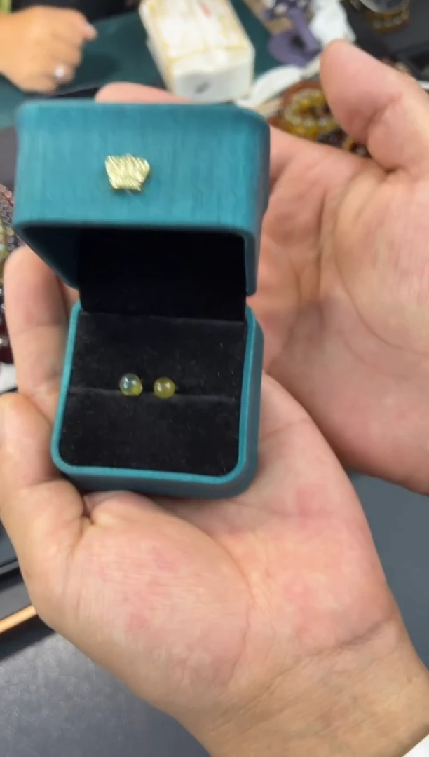 蓝珀银S925镶嵌耳钉噶玛珠宝缅甸琥珀专场