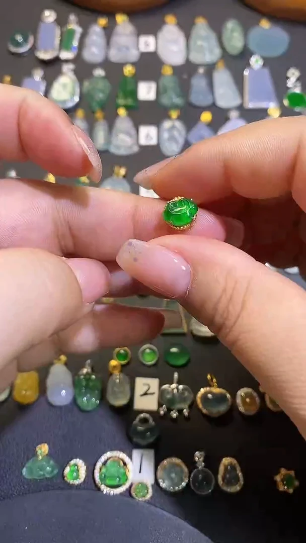 【闪购商品】翡翠银S925镶嵌吊坠(不含链)1