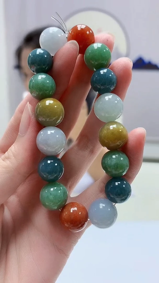 定制翡翠未镶嵌4902zm-毛货手串59