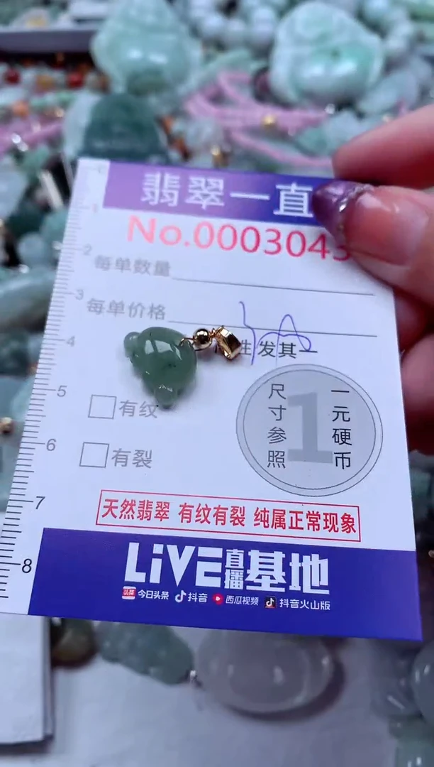 翡翠未镶嵌吊坠(不含链)3043