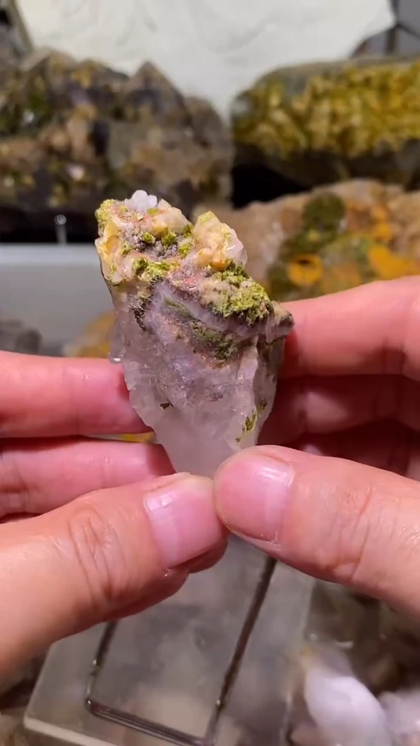 未镶嵌珠宝半成品水晶104号59g四季莫奈四川超七花园水晶