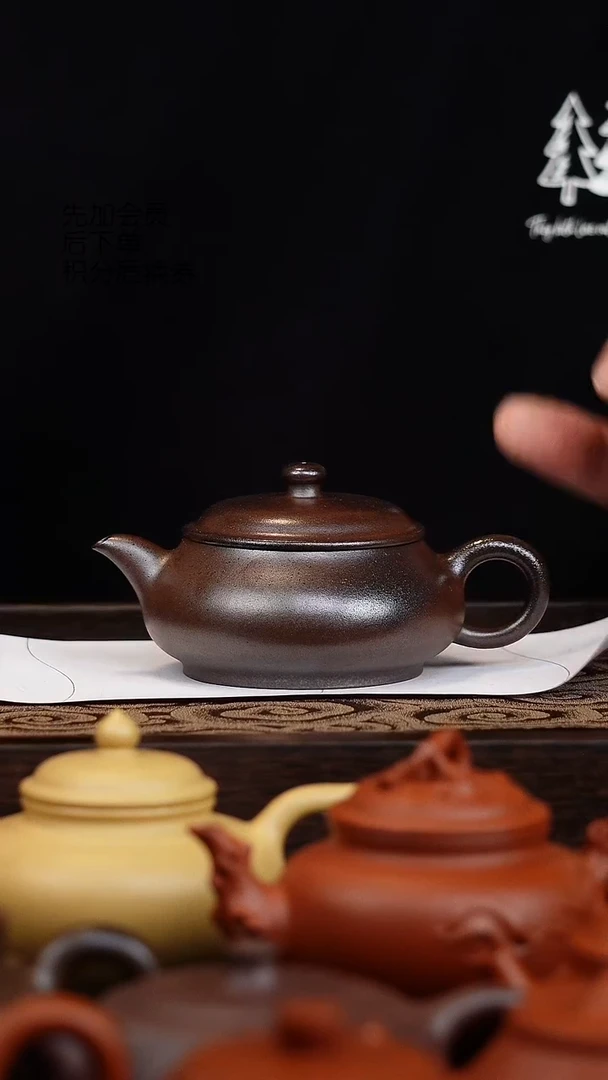 茶壶紫砂柴烧柴烧180cc老紫泥
