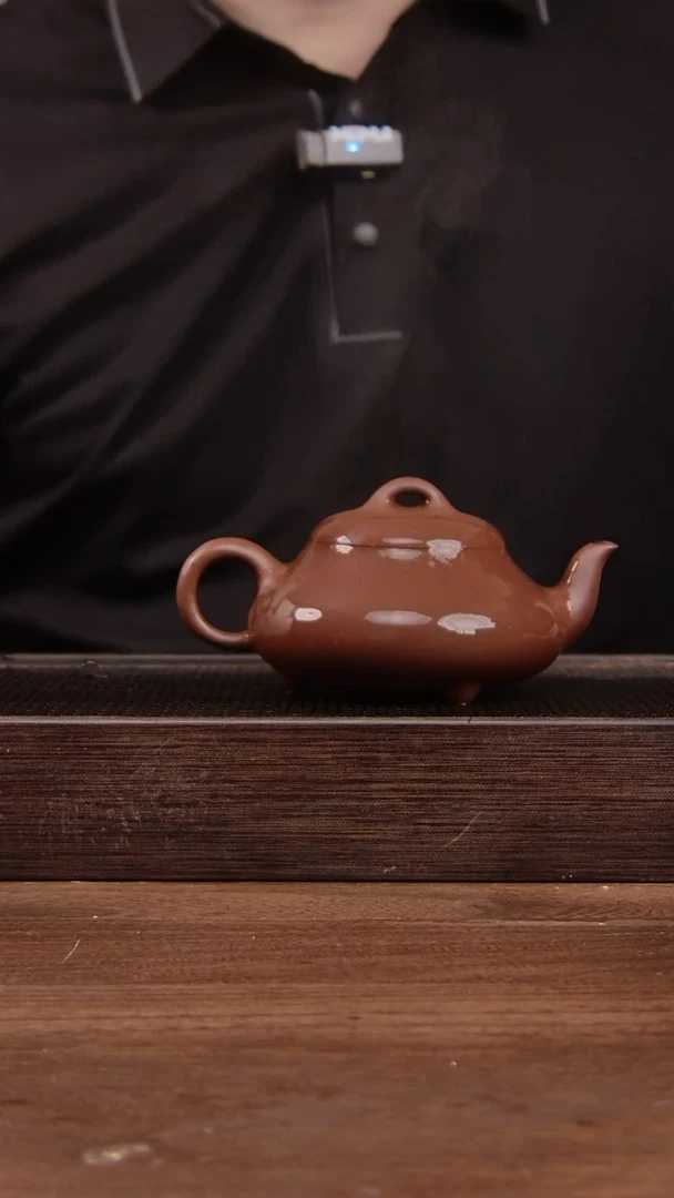茶壶紫砂紫泥汉棠石瓢     240CC