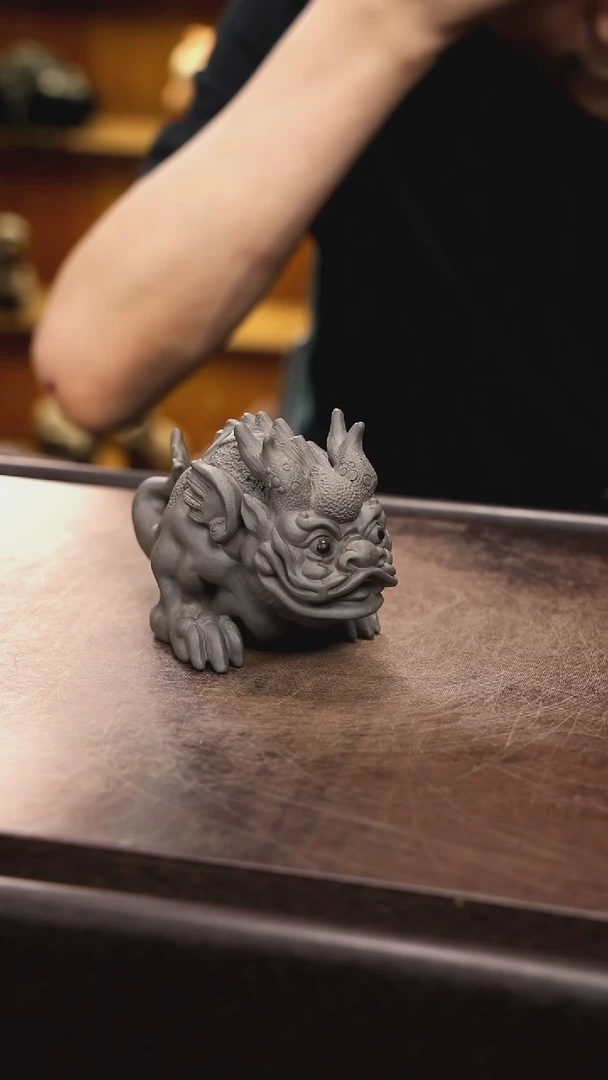 紫砂茶宠紫砂鸱吻