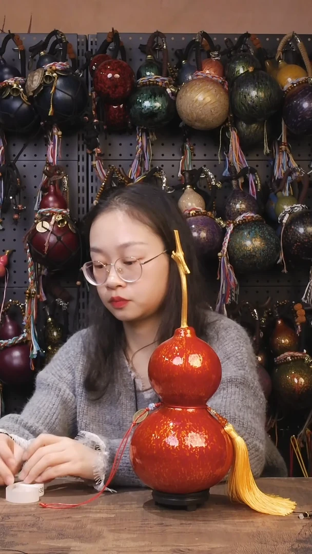 【闪购商品】433号-大漆鎏金葫芦摆件