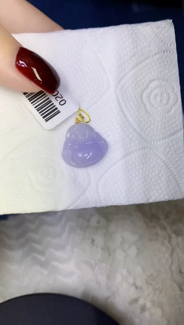 颈饰18K金镶嵌翡翠缅甸天然翡翠A货