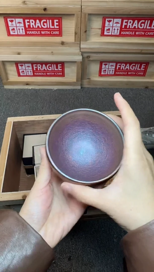 茶盏糖果 紫钵 建窑建盏主人杯