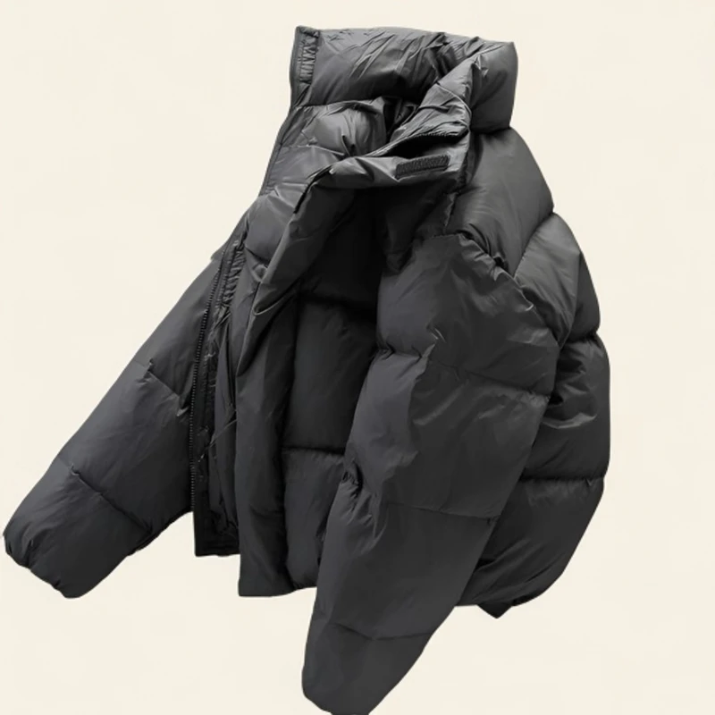 男款爆款2025新款高端黑色立领羽绒服冬季面包服情侣冬天潮牌外套