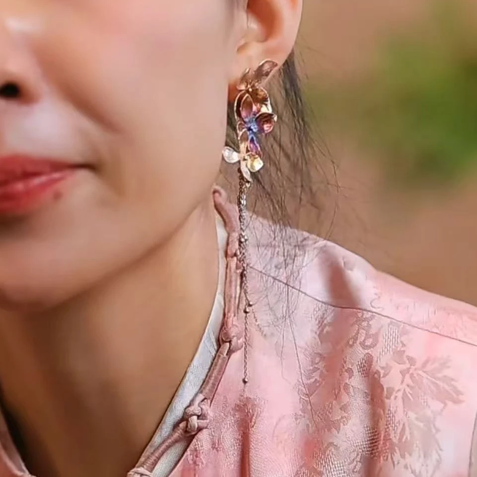 【小田甄陶】花之恋纯银A、B款耳环（WG810）