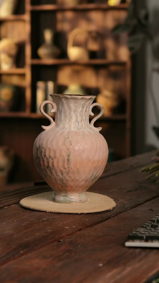 摆件9-439 陶瓷花器高27口径10