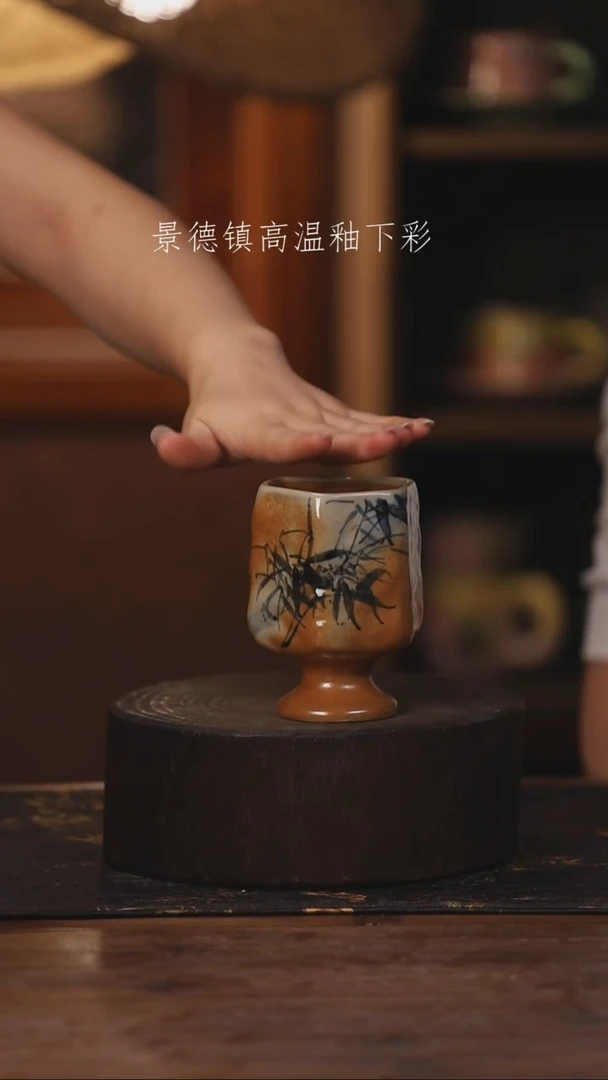 陶瓷景德镇高温釉下手绘陶瓷387
