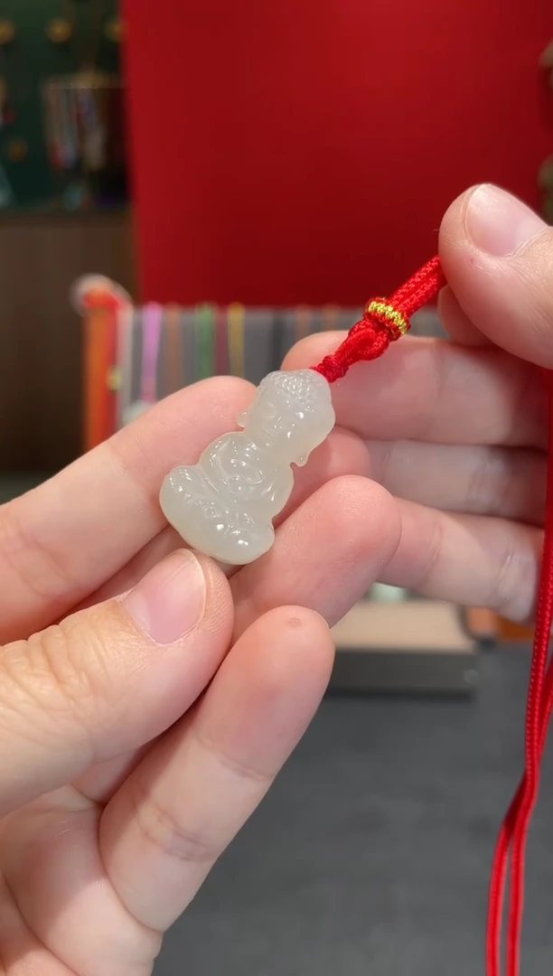 颈饰未镶嵌和田玉宝宝佛