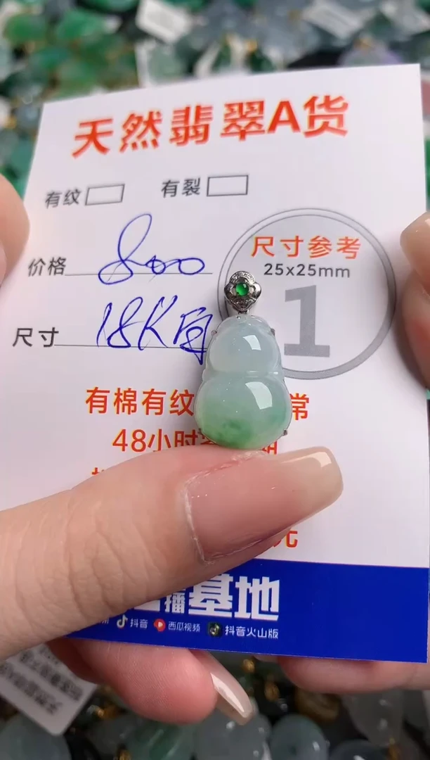 翡翠18K金镶嵌颈饰0532587702