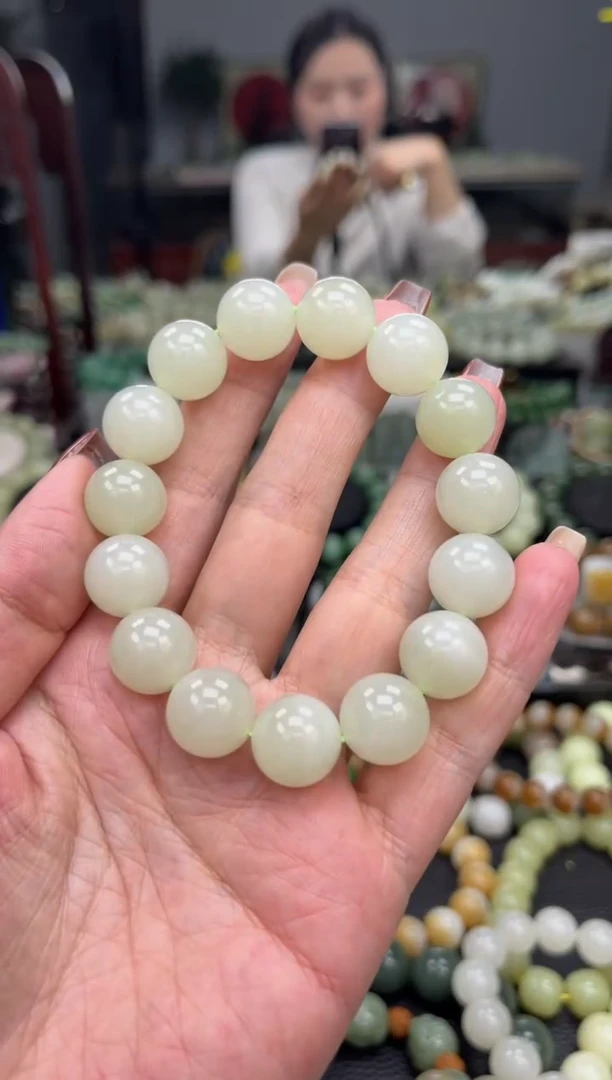 【闪购商品】和田玉手串未镶嵌冰晴水卡14