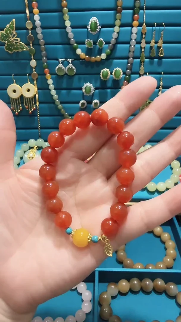 未镶嵌手链玛瑙/玉髓玛瑙手串10.25-8