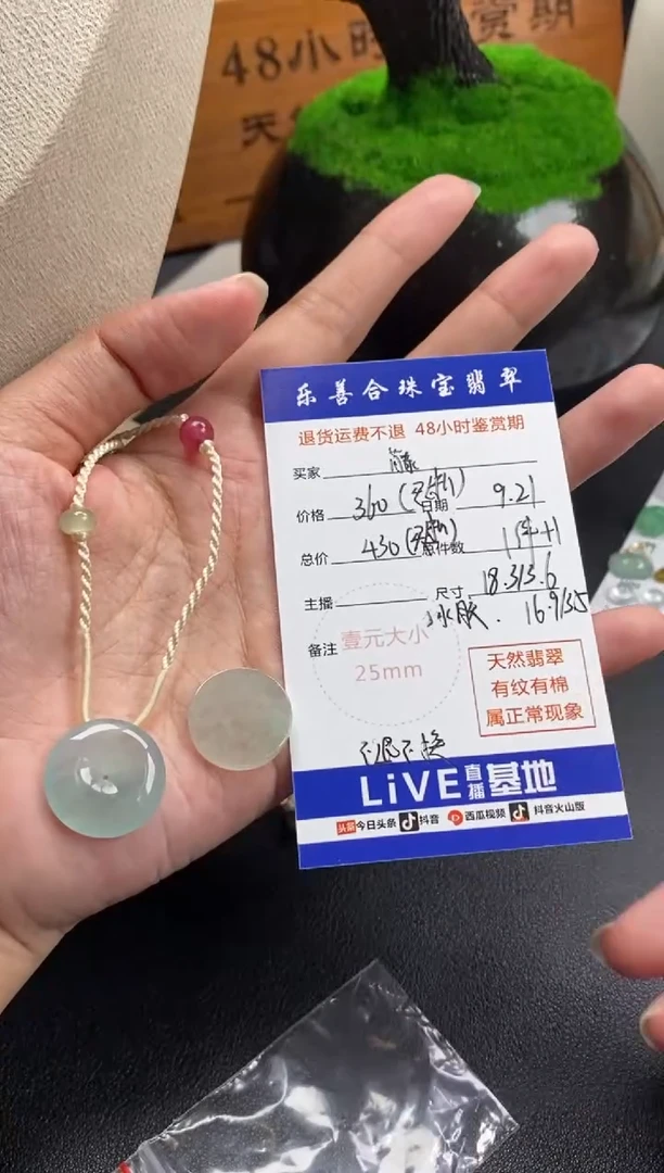 颈饰未镶嵌翡翠藤翡翠冰种裸石