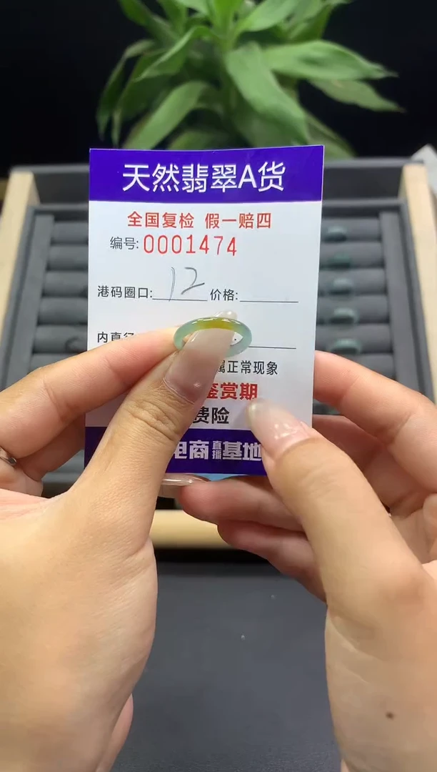 未镶嵌戒指翡翠天然  1474