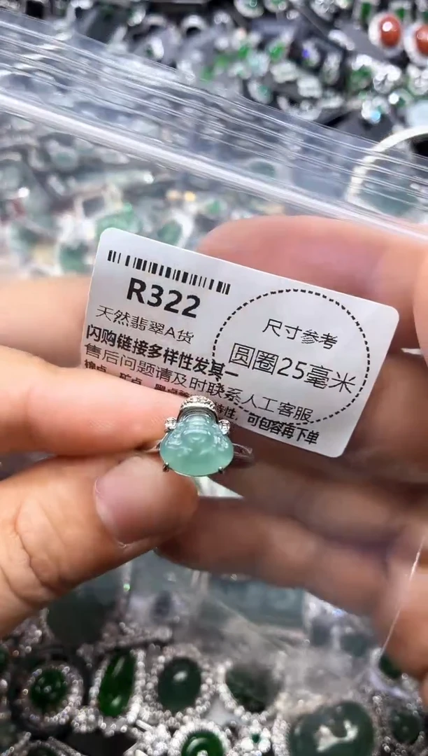翡翠未镶嵌颈饰R322戒指