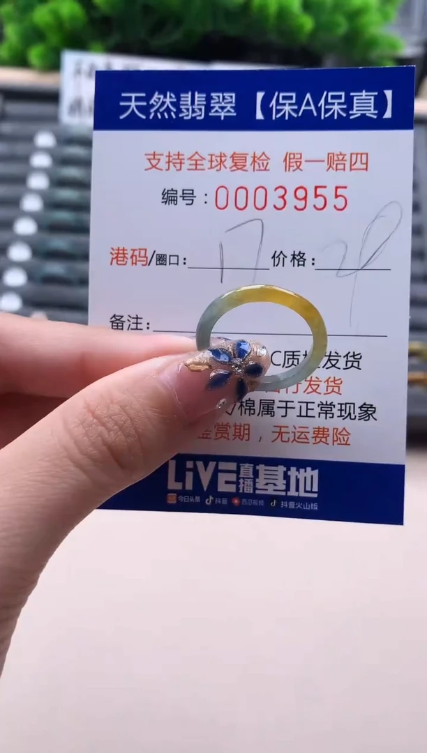 未镶嵌戒指翡翠3855