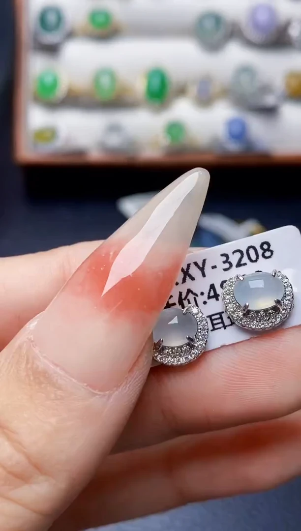 银S925镶嵌戒指翡翠3650