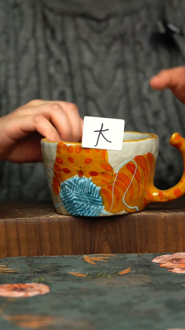 杯釉下彩手工手绘同款陶器