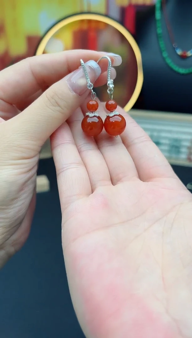 玛瑙/玉髓耳饰未镶嵌408000