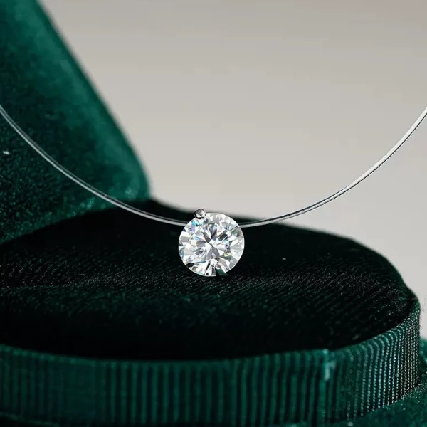 吊坠925银合成锆石 「曼黎」胡曼黎同款蛮好的人生锆石锁骨项链107