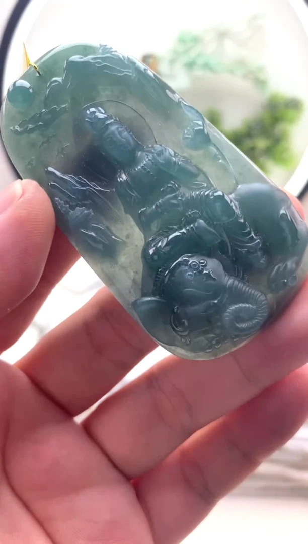 颈饰未镶嵌翡翠普贤