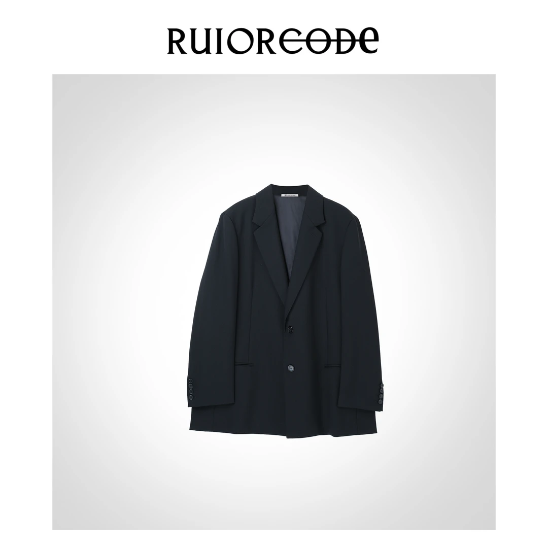 【RUIORCODE】高级感廓形交叠设计JIN口羊毛西装外套 理性消费#