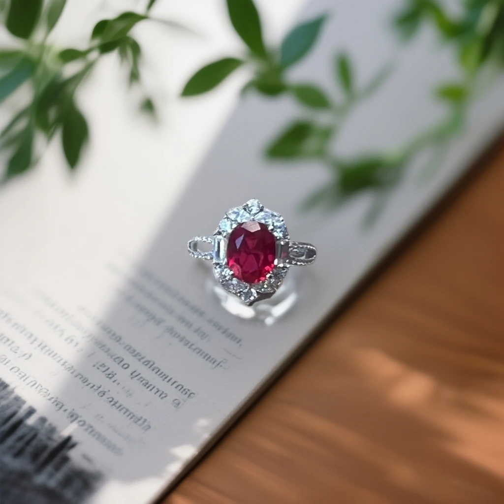 培育红宝石鸽血红培育红宝石戒指