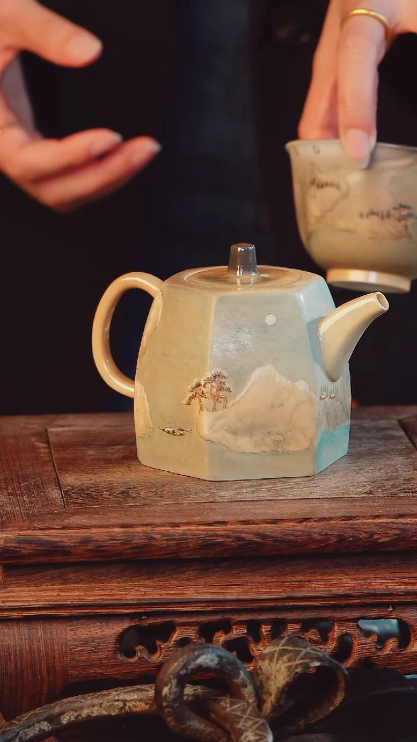 艺然堂手工手绘茶器
