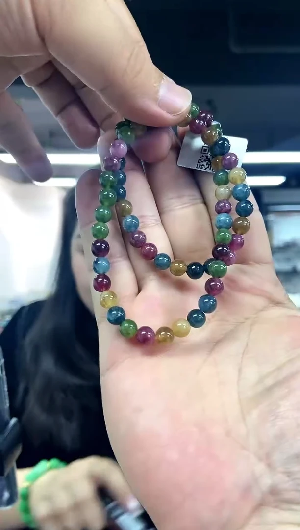未镶嵌手串碧玺多样性发其一颜色微差
