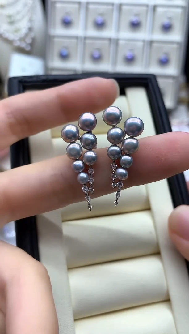 未镶嵌耳饰淡水珍珠多样性发其一