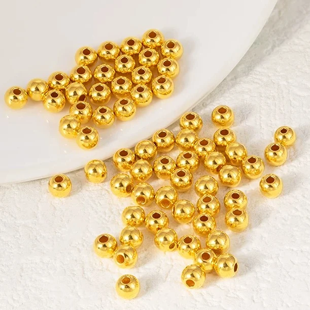 君诚汇珠宝 18K金光珠配件 多样性发一颗 卡3mm