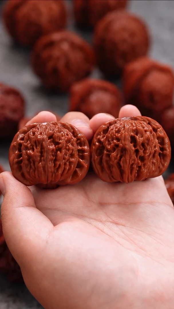 桃核把件文玩核桃 手把件 四座楼 44mm